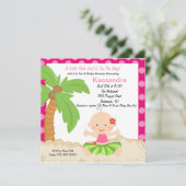 ベビーフラガールベビーシャワー招待状 招待状 (スタンド正面)