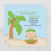 ベビーフラボーイファースト誕生日招待状 招待状 (正面/裏面)