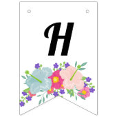 ベビーフラミンゴハッピーバースデー バンティングフラッグ (第2の旗)