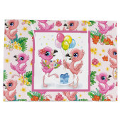 ベビーフラミンゴパーティー ラージペーパーバッグ (裏面)