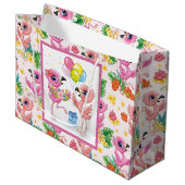 ベビーフラミンゴパーティー ラージペーパーバッグ (正面アングル)
