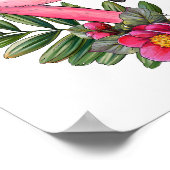 ベビーフラミンゴ ローズ 動物ポスター | 壁掛けプリント ポスター (角)