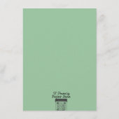 ベビーフランケンシュタインベイビーシャワーゲーム ノートカード (裏面)