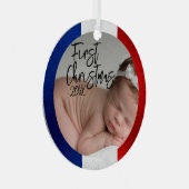 ベビーフランスの初めてのクリスマス メタルオーナメント (正面右)