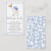 ベビーフランスの用トイレピンク女の子の赤ちゃんシャワー本 エンクロージャーカード (正面/裏面)