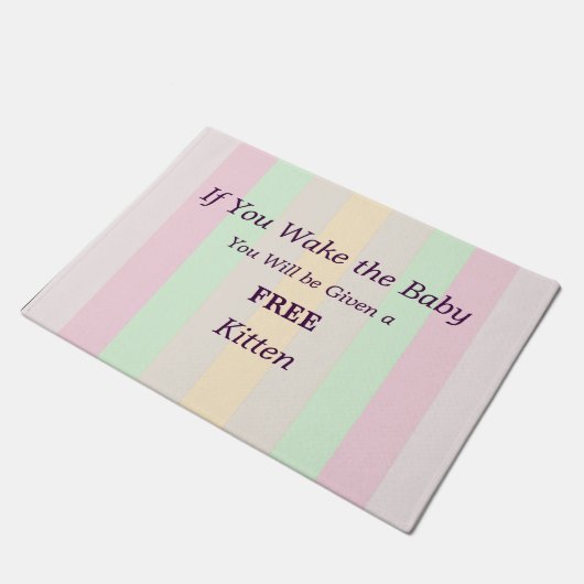 ベビーフリー子猫を起こさないおもしろい ドアマット (アングル)