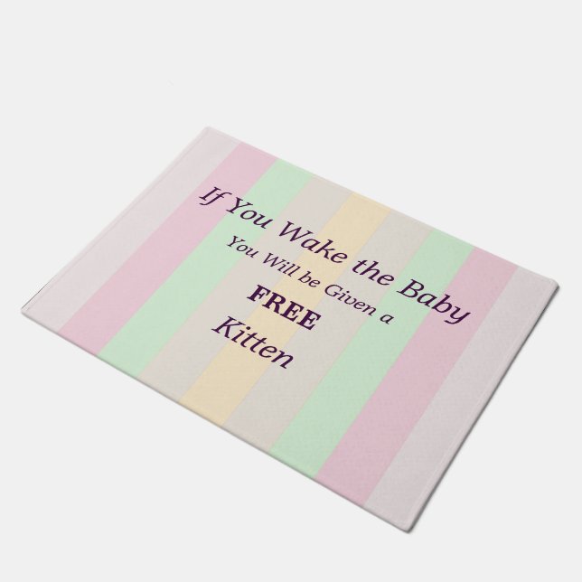 ベビーフリー子猫を起こさないおもしろい ドアマット (アングル)