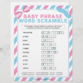 ベビーフレーズのスクランブル[ジェンダーの驚き] レターヘッド (正面/裏面)