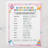 ベビーフレーズのスクランブル[ベビーの基本ピンク] レターヘッド (正面/裏面)