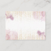 ベビーフローラピンク金ゴールドグリッター エンクロージャーカード (裏面)