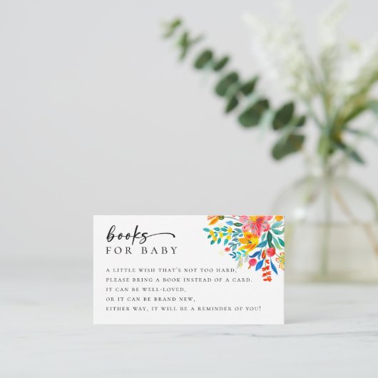 ベビーフローラフィエスタベビーシャワー用の本 エンクロージャーカード (スタンド正面)