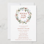 ベビーフローラベビーシャワー招待状用の本 招待状 (正面)