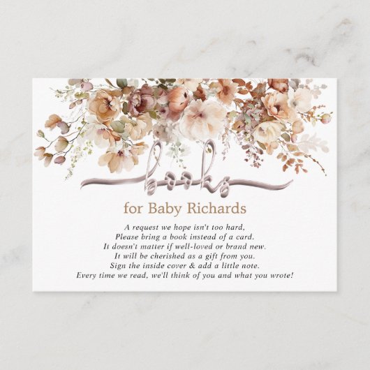 ベビーフローラベビーシャワー エンクロージャーカード (正面)