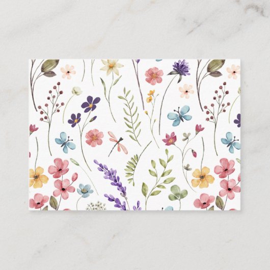 ベビーフローラ園のための小さな野草本 エンクロージャーカード (裏面)