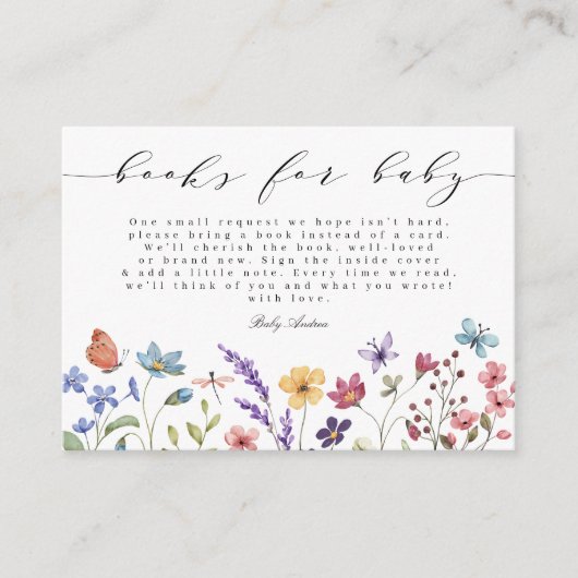 ベビーフローラ園のための小さな野草本 エンクロージャーカード (正面)