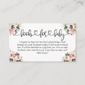 ベビーフローラ水彩鹿用ベビーシャワーブック エンクロージャーカード (正面)