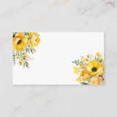 ベビーフローラ茶パーティー赤ちゃんシャワー用の本 エンクロージャーカード (裏面)