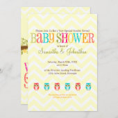 ベビーフロー-ジェンダーリビールベビーシャワー招待状 招待状 (正面/裏面)