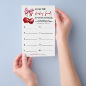 ベビーフードさくらんぼベビーシャワーゲームカードを推測 チラシ (ハンドル)