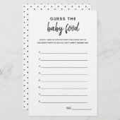 ベビーフードのミニマリスト赤ちゃんシャワーゲームを推測 (正面/裏面)