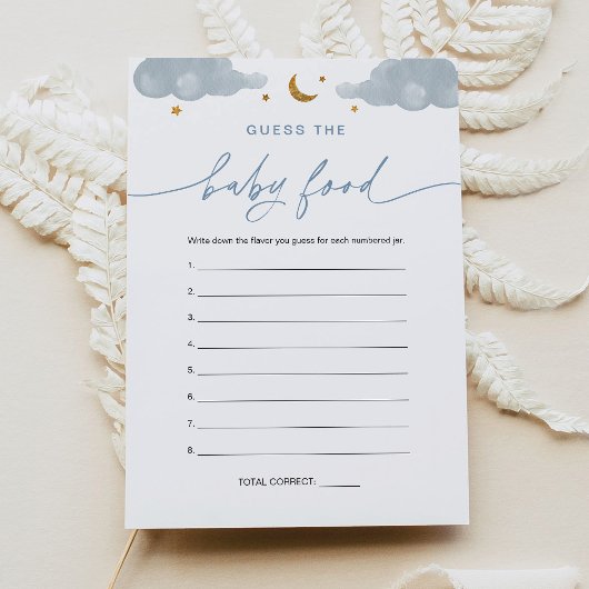 ベビーフードゲームカードトゥインクルリトルスター 招待状