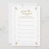 ベビーフードビー赤ちゃんシャワーゲームカードを推測 招待状 (正面)