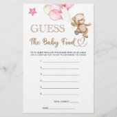 ベビーフードteddy bear baby showerゲーム (正面)