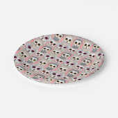 ベビーフール淡い色のの背景パターン ペーパープレート (アングル)