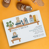 ベビーブックシェルフブルーボーイベビーシャワー 招待状