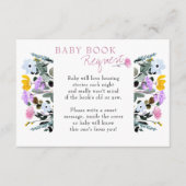 ベビーブックリクエスかわいらしトワイルドフラワーローンホワイト エンクロージャーカード (正面)