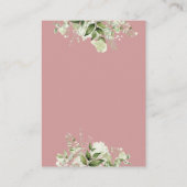 ベビーブックリクエストピンク赤ちゃんシャワー用の本 エンクロージャーカード (裏面)