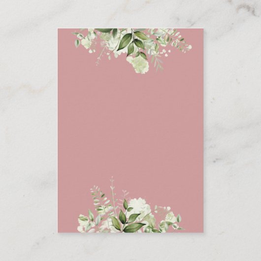 ベビーブックリクエストピンク赤ちゃんシャワー用の本 エンクロージャーカード (裏面)