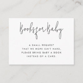ベビーブックリクエスト挿入カードのミニマリストの書籍 エンクロージャーカード
