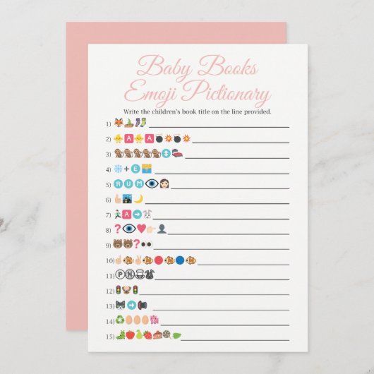 ベビーブック絵文字ゲームピンク (正面/裏面)
