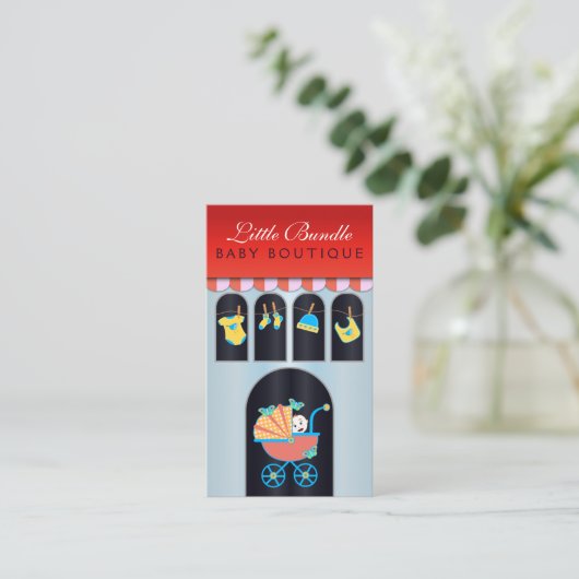 ベビーブティックストアフロントベビーショップ名刺 名刺 (スタンド正面)