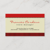 ベビーブティックベビーストアベビーショップビジネスカード 名刺 (裏面)