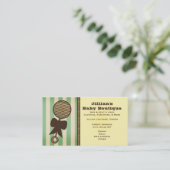 ベビーブティックヴィンテージラトル&グリーンストライプ 名刺 (スタンド正面)