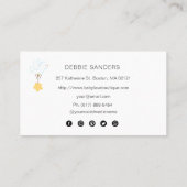 ベビーブティック衣料品ラインビジネスカード 名刺 (裏面)