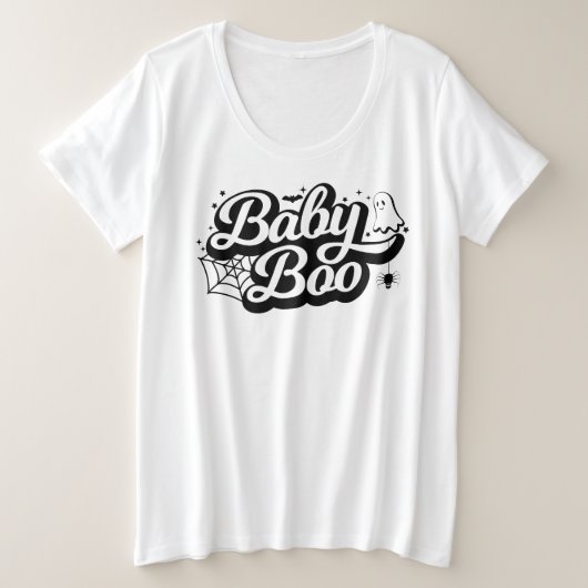 ベビーブハロウィーン女性 プラスサイズTシャツ (デザイン正面)