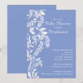 ベビーブモダンルーフローラリーフベビーシャワー 招待状 (正面/裏面)