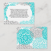 ベビーブライダルシャワーターコイズム用カードの挿入 エンクロージャーカード (正面/裏面)