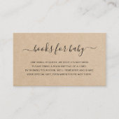 ベビーブラウンベビー男女兼用シャワー用の本 エンクロージャーカード (正面)