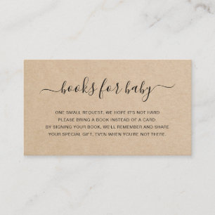 ベビーブラウンベビー男女兼用シャワー用の本 エンクロージャーカード