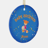 ベビーブラザーと姉パーソナライズされた セラミックオーナメント (右)