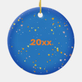 ベビーブラザーと姉パーソナライズされた セラミックオーナメント (裏面)