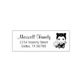 ベビーブラックキャットパンプキンファミリーアドレス セルフインキングスタンプ (デザイン)