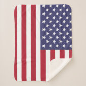 ベビーブランケットと米国国旗 シェルパブランケット (正面)