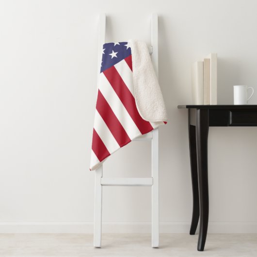 ベビーブランケットと米国国旗 シェルパブランケット (インサイチュ)