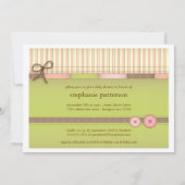 ベビーブランケットのかわいいキルトのベビーシャワーの招待状 招待状 (裏面)