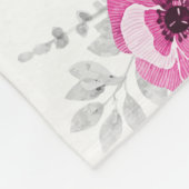 ベビーブランケットガールエレファントネームカスタムアイディア フリースブランケット (角)